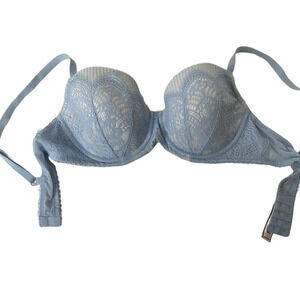 Victoria's Secret Blue Dream Angels 36D Blue Lace Demi Bra